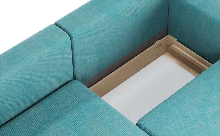 Диван угловой Ларсон 3М Nordic 71 аквамарин - 7